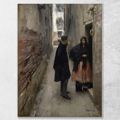 Una Strada A Venezia John Singer Sargent jss4 quadro stampato su tela