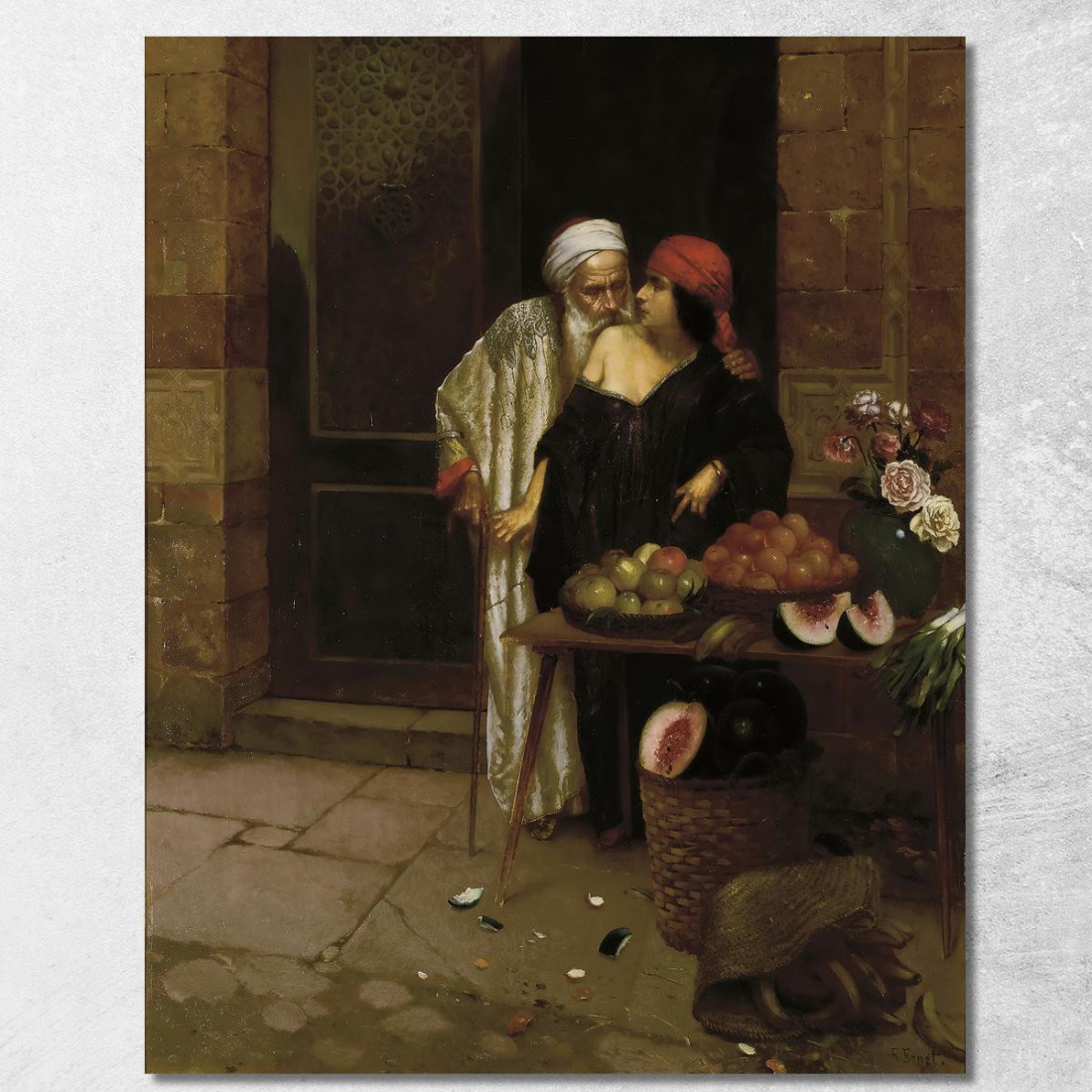 La Venditrice Di Arance Rudolf Ernst rer58 quadro stampato su tela
