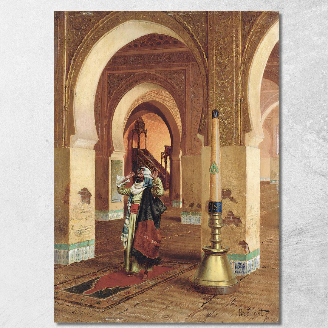 La Preghiera Rudolf Ernst rer63 quadro stampato su tela La Preghiera Rudolf Ernst rer63 quadro stampato su tela