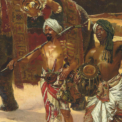 La Caccia Alla Tigre Rudolf Ernst rer66 quadro stampato su tela