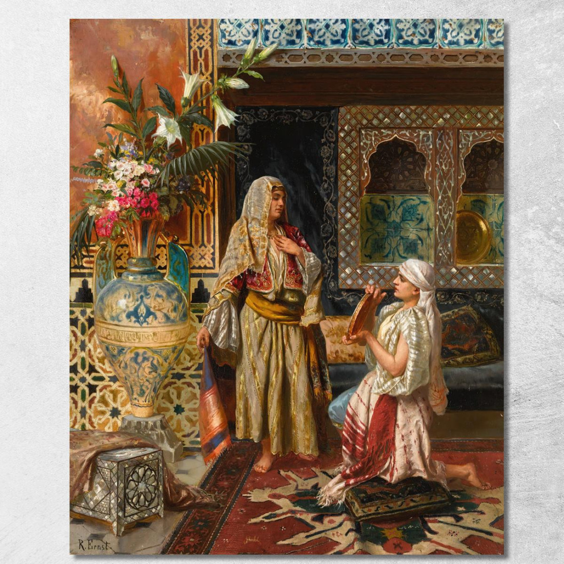 La Favorita Rudolf Ernst rer69 quadro stampato su tela La Favorita Rudolf Ernst rer69 quadro stampato su tela