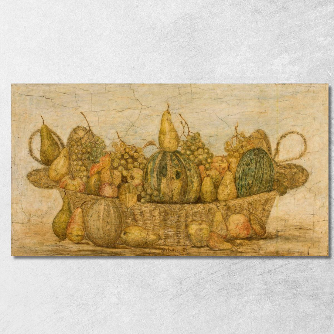 Cesto Con Frutta Tadeusz Makowski tmk11 quadro stampato su tela Cesto Con Frutta Tadeusz Makowski tmk11 quadro stampato su tela
