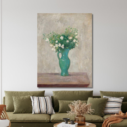 Bouquet In Un Vaso Verde Tadeusz Makowski tmk14 quadro stampato su tela