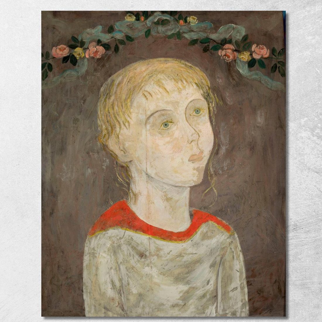 Ragazza Con Ghirlanda Di Fiori Tadeusz Makowski tmk43 quadro stampato su tela Ragazza Con Ghirlanda Di Fiori Tadeusz Makowski tmk43 quadro stampato su tela
