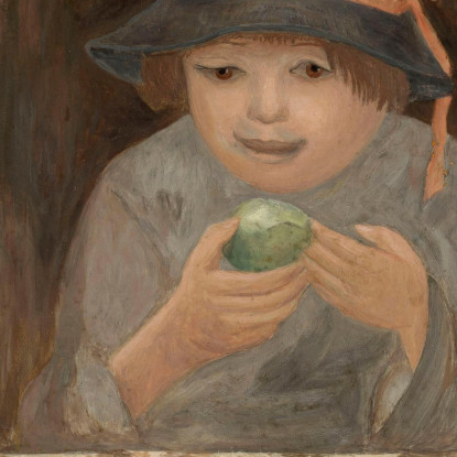 Ragazza Con Una Mela Alla Finestra Tadeusz Makowski tmk44 quadro stampato su tela