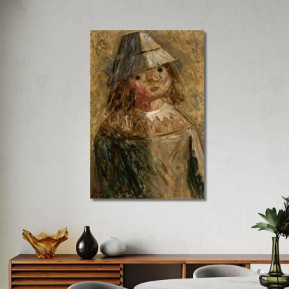 Bambina Con Cappello Tadeusz Makowski tmk46 quadro stampato su tela