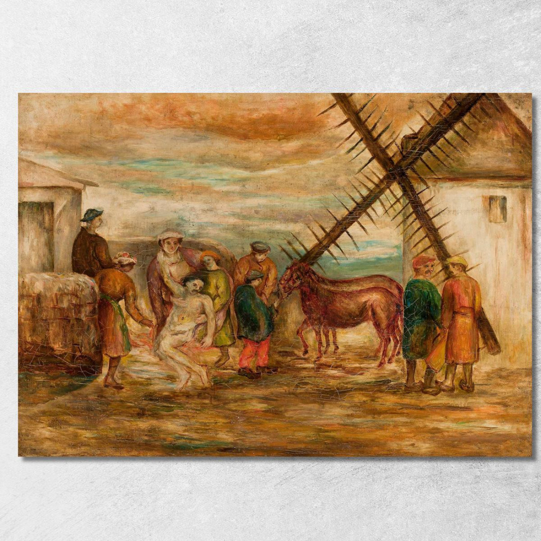 Buon Samaritano Tadeusz Makowski tmk67 quadro stampato su tela Buon Samaritano Tadeusz Makowski tmk67 quadro stampato su tela