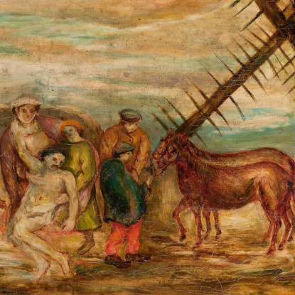 Buon Samaritano Tadeusz Makowski tmk67 quadro stampato su tela