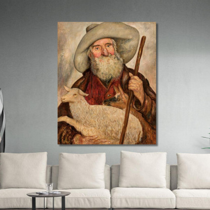 Buon Pastore Tadeusz Makowski tmk68 quadro stampato su tela