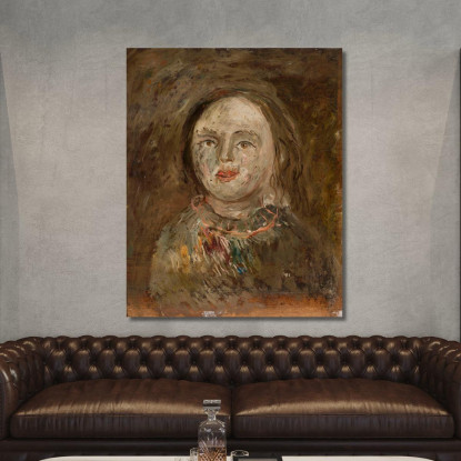 Testa Di Ragazza Tadeusz Makowski tmk69 quadro stampato su tela