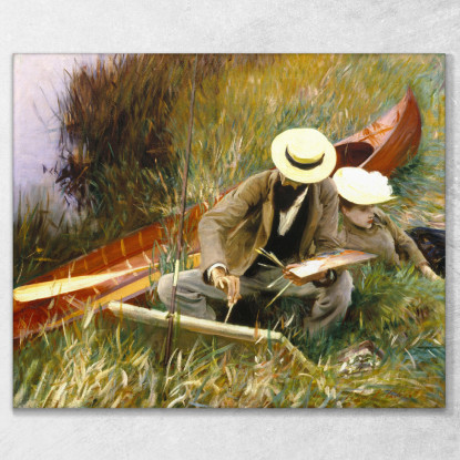 Uno Studio All'Aperto John Singer Sargent jss15 quadro stampato su tela