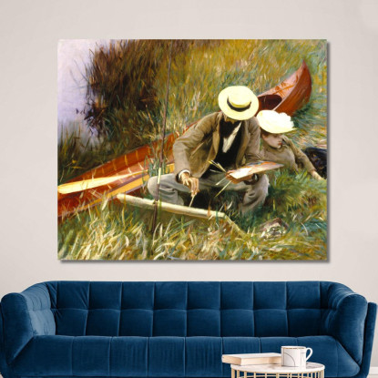 Uno Studio All'Aperto John Singer Sargent jss15 quadro stampato su tela
