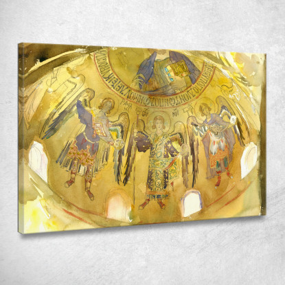 Angeli Mosaico Cappella Palatina Palermo John Singer Sargent jss16 quadro stampato su tela