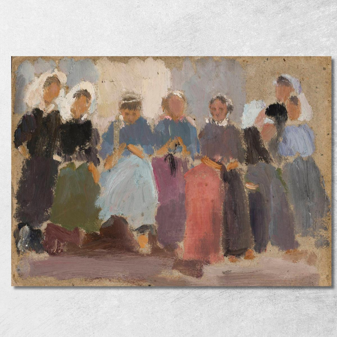 Donne Che Lavorano A Maglia (Schizzo) Tadeusz Makowski tmk87 quadro stampato su tela Donne Che Lavorano A Maglia (Schizzo) Tadeusz Makowski tmk87 quadro stampato su tela
