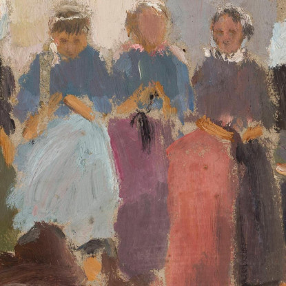 Donne Che Lavorano A Maglia (Schizzo) Tadeusz Makowski tmk87 quadro stampato su tela
