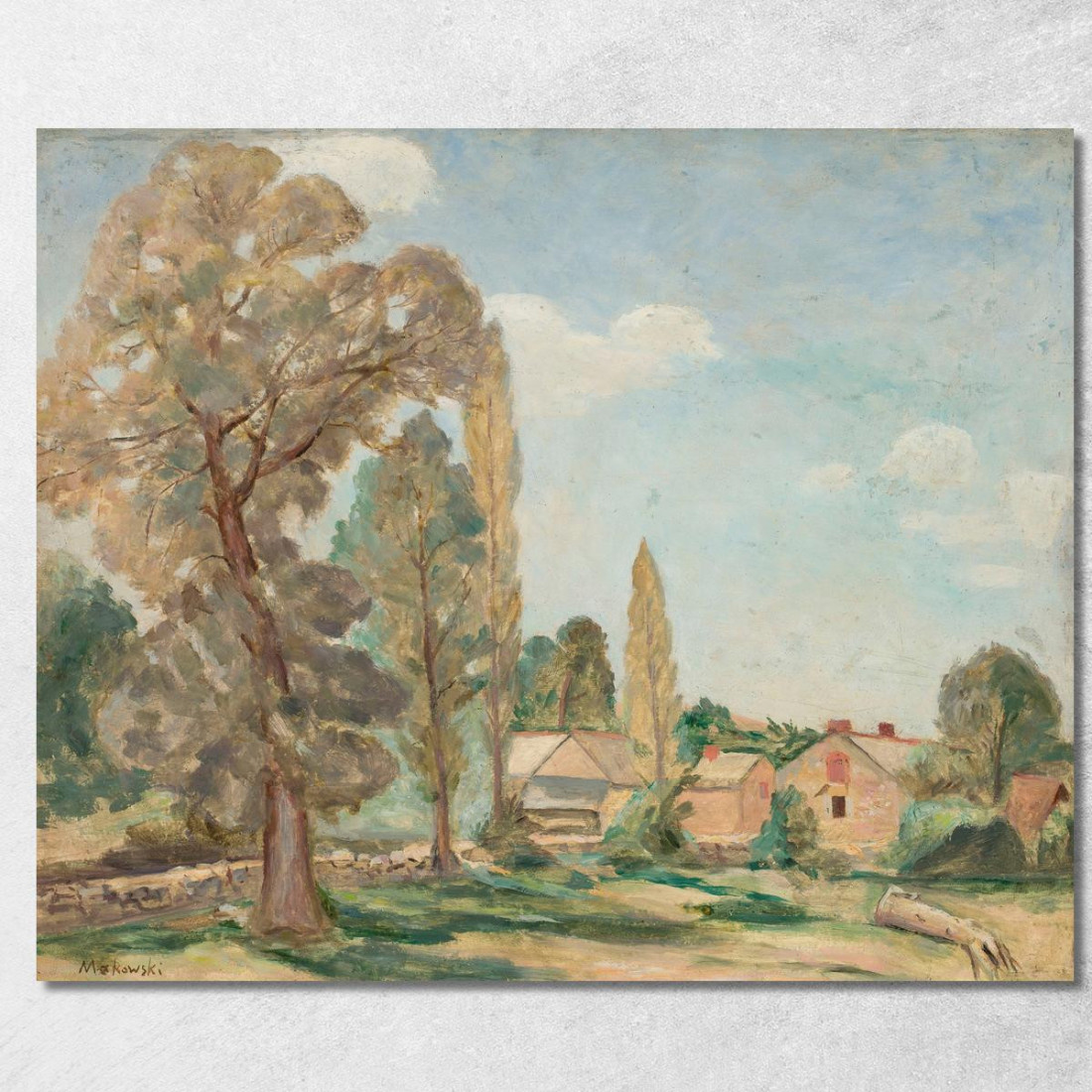 Paesaggio Rurale Con Alberi Tadeusz Makowski tmk89 quadro stampato su tela Paesaggio Rurale Con Alberi Tadeusz Makowski tmk89 quadro stampato su tela