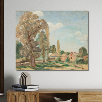 Paesaggio Rurale Con Alberi Tadeusz Makowski tmk89 quadro stampato su tela