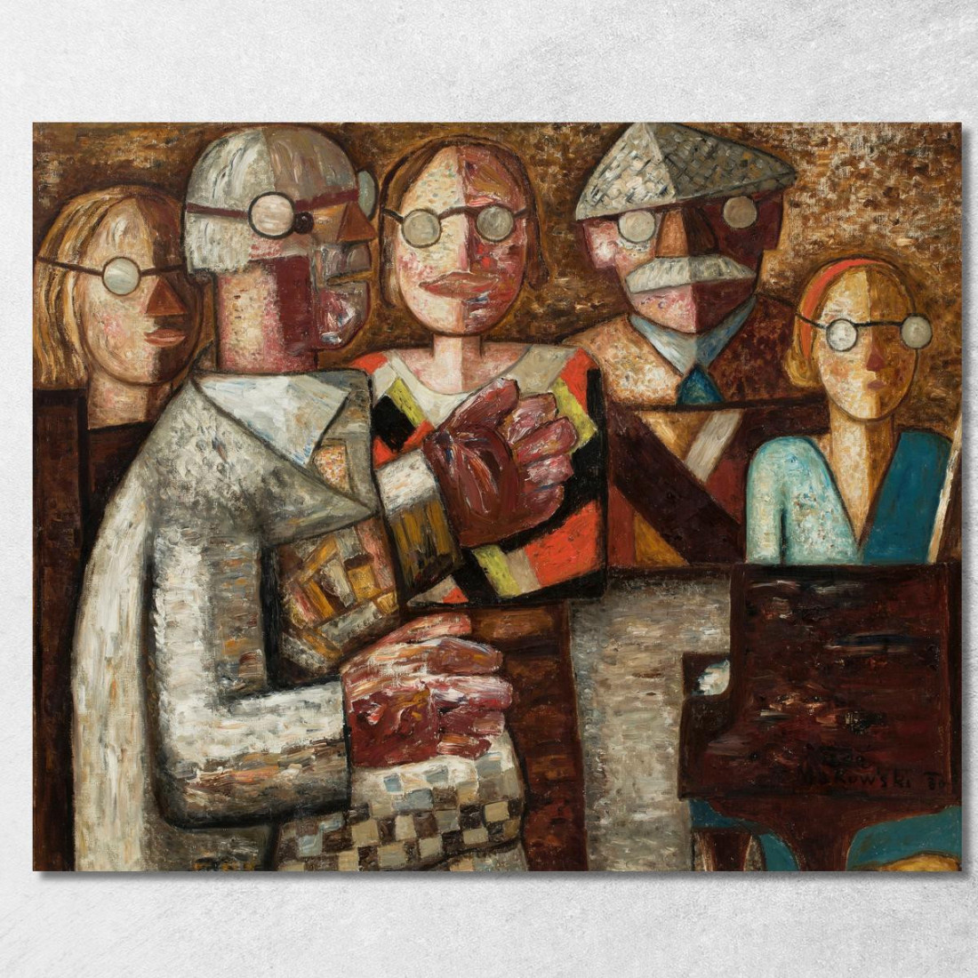 Esibizione Musicale Tadeusz Makowski tmk126 quadro stampato su tela Esibizione Musicale Tadeusz Makowski tmk126 quadro stampato su tela