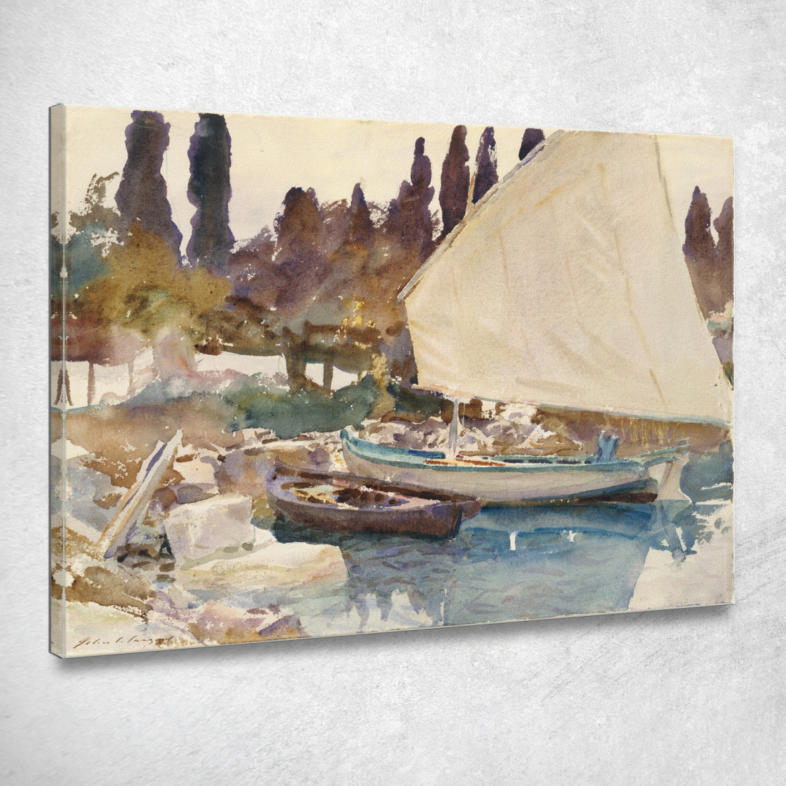 Barche 2 John Singer Sargent jss24 quadro stampato su tela Barche 2 John Singer Sargent jss24 quadro stampato su tela