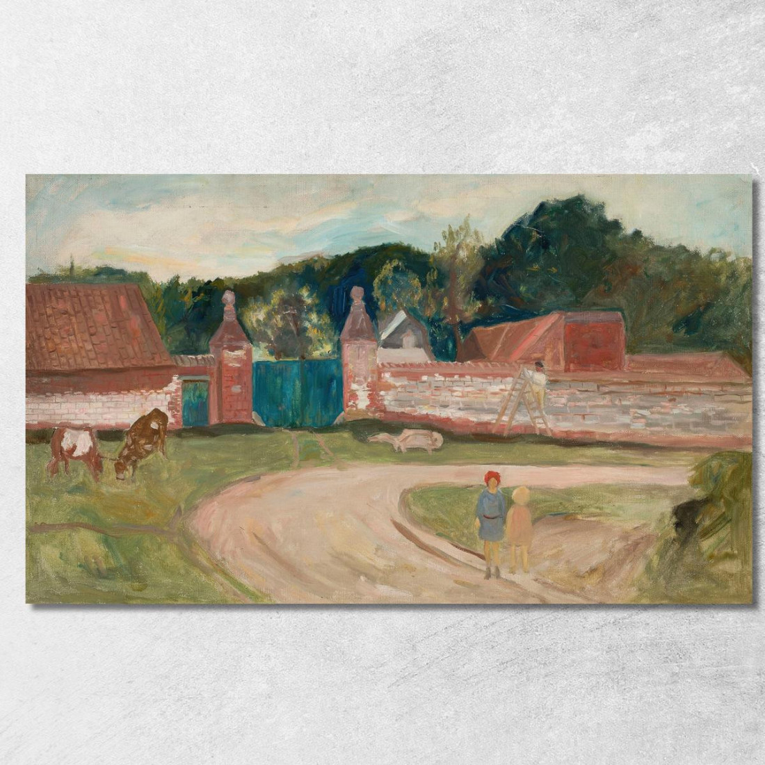 Strada Davanti Alla Fattoria Tadeusz Makowski tmk156 quadro stampato su tela Strada Davanti Alla Fattoria Tadeusz Makowski tmk156 quadro stampato su tela