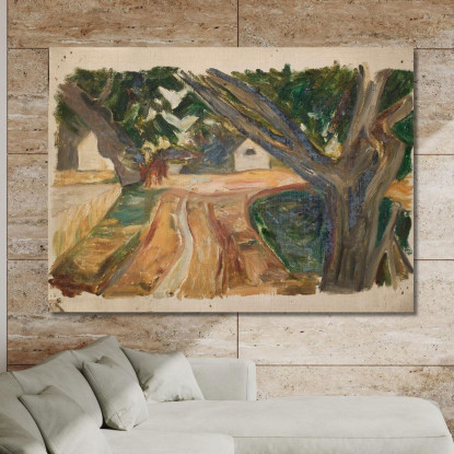 Alberi Lungo La Strada Tadeusz Makowski tmk159 quadro stampato su tela