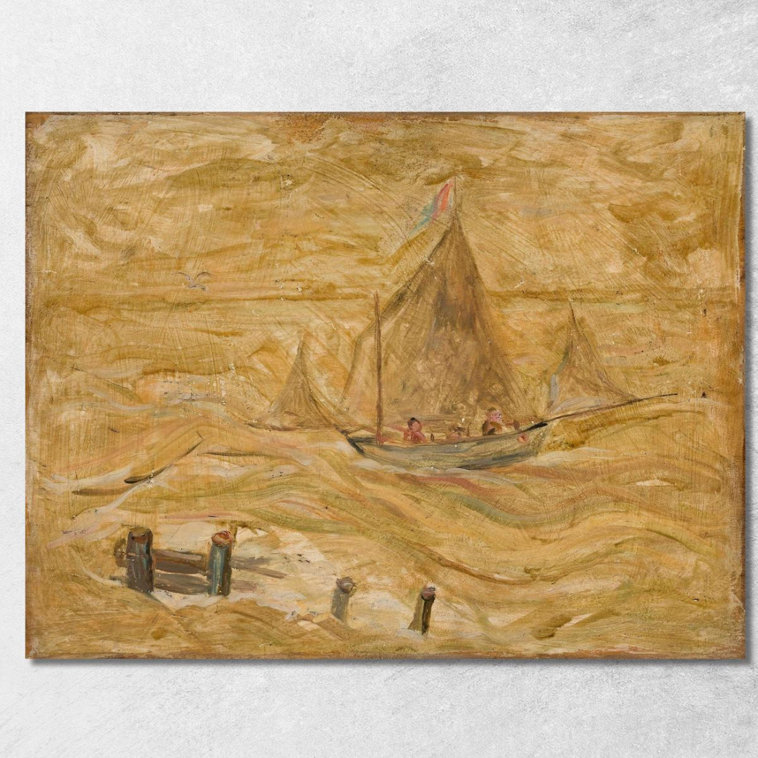 Barca A Vela Sul Mare Tadeusz Makowski tmk166 quadro stampato su tela Barca A Vela Sul Mare Tadeusz Makowski tmk166 quadro stampato su tela