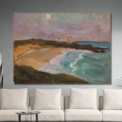 Costa Del Mare Tadeusz Makowski tmk168 quadro stampato su tela