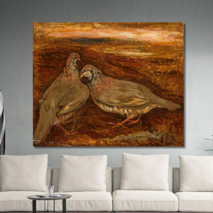Due Uccelli Tadeusz Makowski tmk183 quadro stampato su tela
