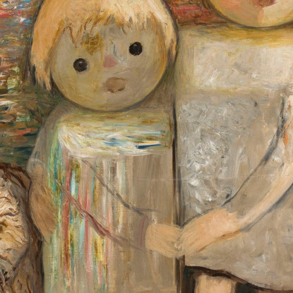 Due Bambini Con Un Cane Tadeusz Makowski tmk185 quadro stampato su tela