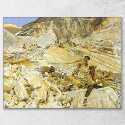 Trasporto Del Marmo Dalle Cave A Carrara John Singer Sargent jss30 quadro stampato su tela