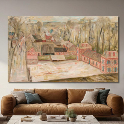 Vista Di Una Piccola Città Tadeusz Makowski tmk194 quadro stampato su tela