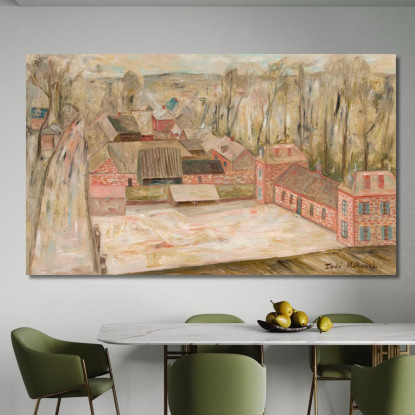 Vista Di Una Piccola Città Tadeusz Makowski tmk194 quadro stampato su tela