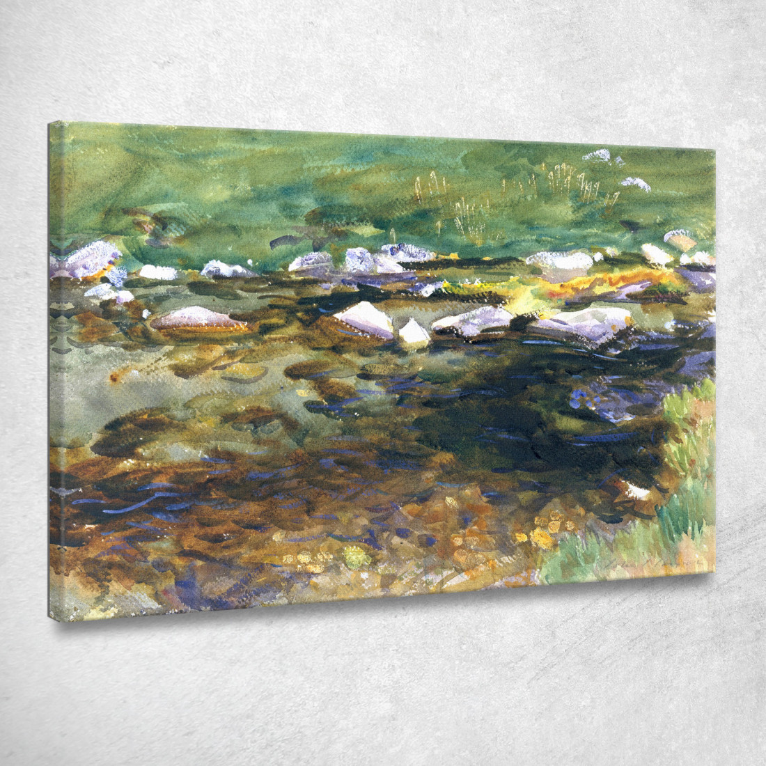 Ruscello E Prato John Singer Sargent jss31 quadro stampato su tela Ruscello E Prato John Singer Sargent jss31 quadro stampato su tela