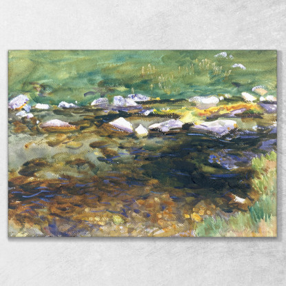 Ruscello E Prato John Singer Sargent jss31 quadro stampato su tela