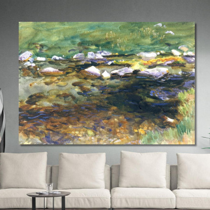 Ruscello E Prato John Singer Sargent jss31 quadro stampato su tela