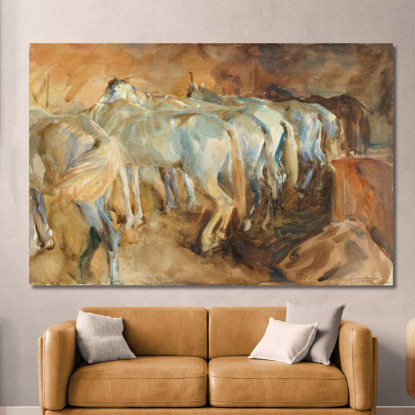 Cavalli Dell'Autobus A Gerusalemme John Singer Sargent jss32 quadro stampato su tela