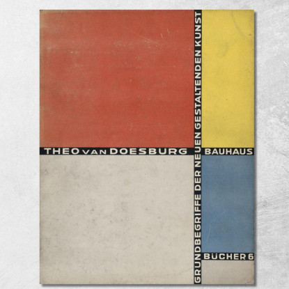 Bauhausbucher 6 Theo van Doesburg tvd2 quadro stampato su tela