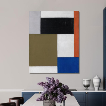 Composizione 2 Theo van Doesburg tvd4 quadro stampato su tela