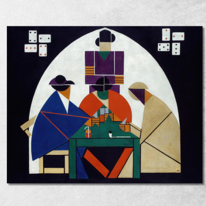 I Giocatori Di Carte Theo van Doesburg tvd22 quadro stampato su tela