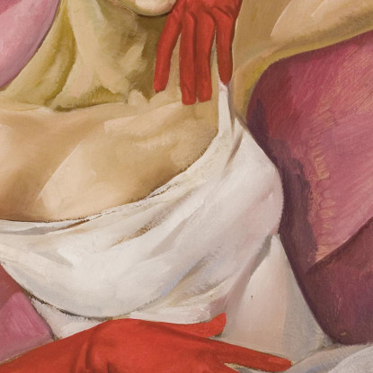 Signora Con Cilindro Boris Grigoriev bgr5 quadro stampato su tela