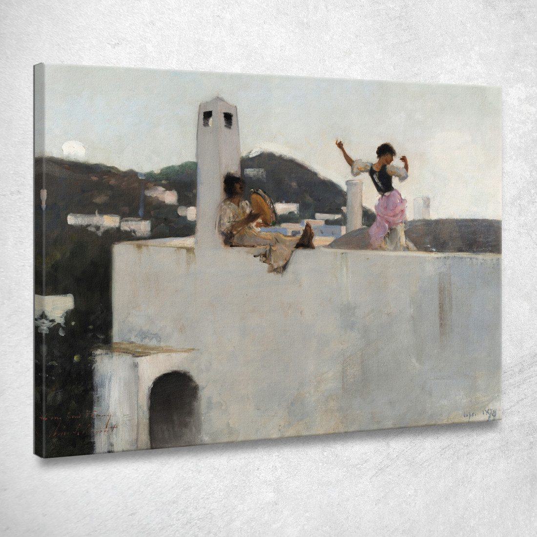 Ragazza Di Capri Sul Tetto John Singer Sargent jss39 quadro stampato su tela Ragazza Di Capri Sul Tetto John Singer Sargent jss39 quadro stampato su tela