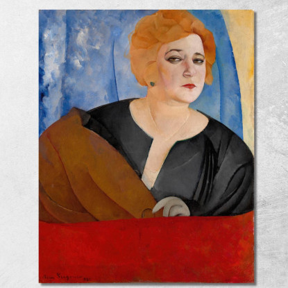 Ritratto Di Anne Sergeevna Sergeeva Boris Grigoriev bgr11 quadro stampato su tela