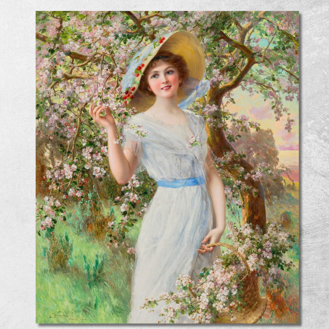 Fiori Di Ciliegio Emile Vernon evr6 quadro stampato su tela Fiori Di Ciliegio Emile Vernon evr6 quadro stampato su tela