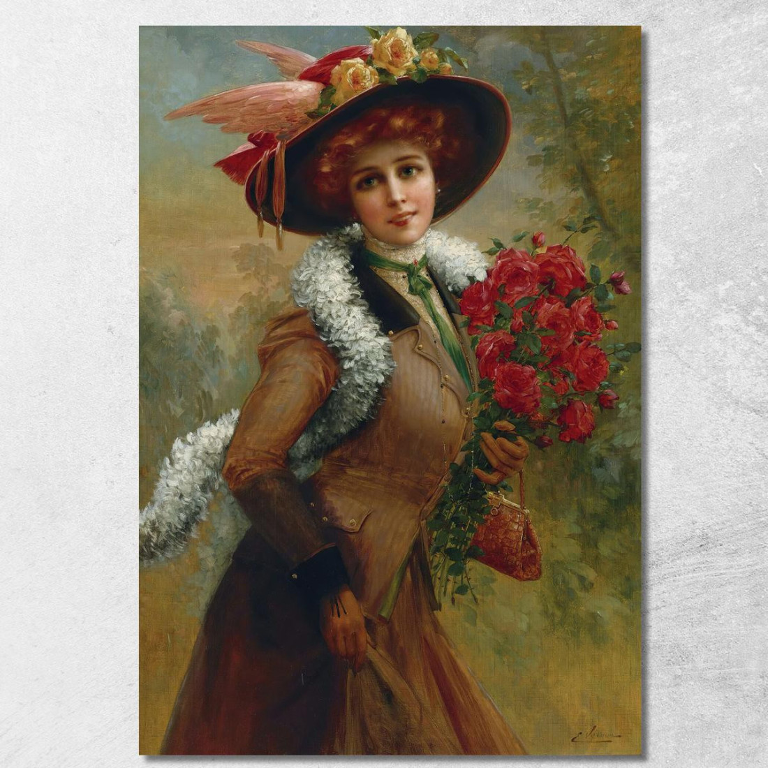 Bella Come Una Rosa Emile Vernon evr10 quadro stampato su tela Bella Come Una Rosa Emile Vernon evr10 quadro stampato su tela