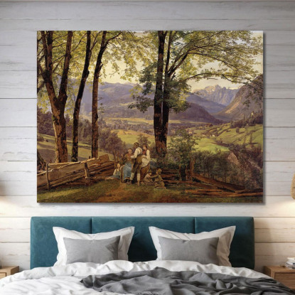 Veduta Di Ischl Ferdinand Georg Waldmüller fgw7 quadro stampato su tela