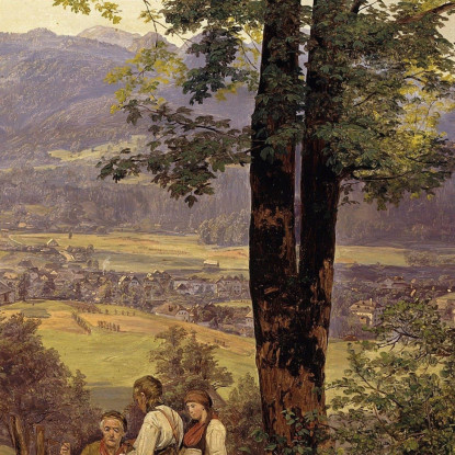 Veduta Di Ischl Ferdinand Georg Waldmüller fgw7 quadro stampato su tela