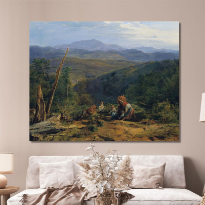 Paesaggio Del Wienerwald Con Il Castello Di Wildegg Ferdinand Georg Waldmüller fgw9 quadro stampato su tela