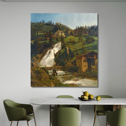 Wildbad Gastein Le Cascate Di Wildbad Gastein Ferdinand Georg Waldmüller fgw10 quadro stampato su tela