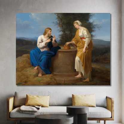Cristo E La Samaritana Ferdinand Georg Waldmüller fgw19 quadro stampato su tela