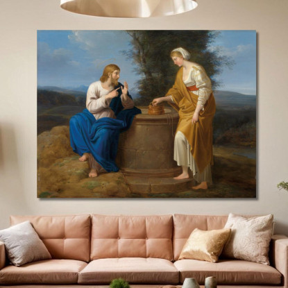 Cristo E La Samaritana Ferdinand Georg Waldmüller fgw19 quadro stampato su tela